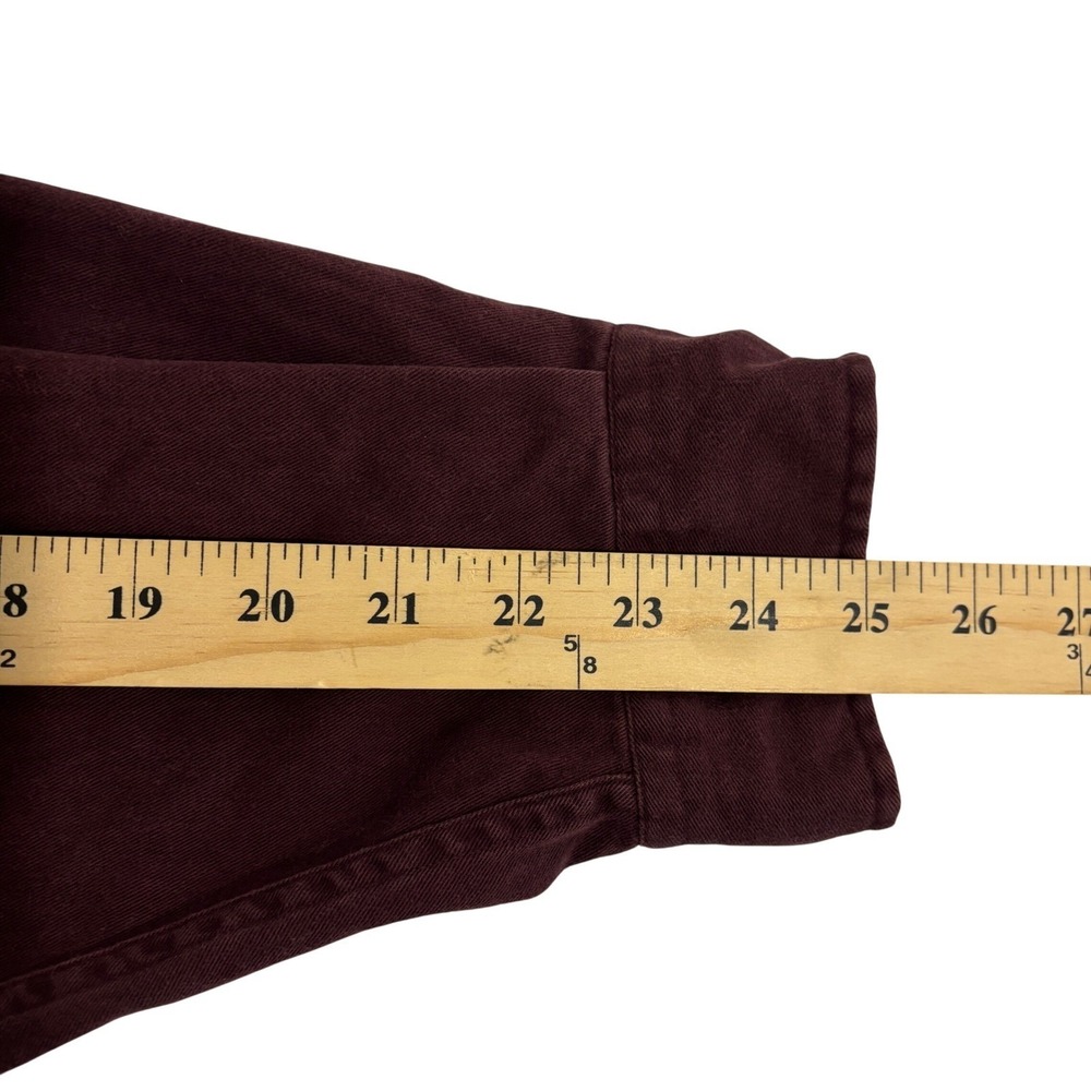 Ralph Lauren Blaire Button Down Shirt Men XXL Burgundy Thick Cotton Long Sleeve - Picture 8 of 10